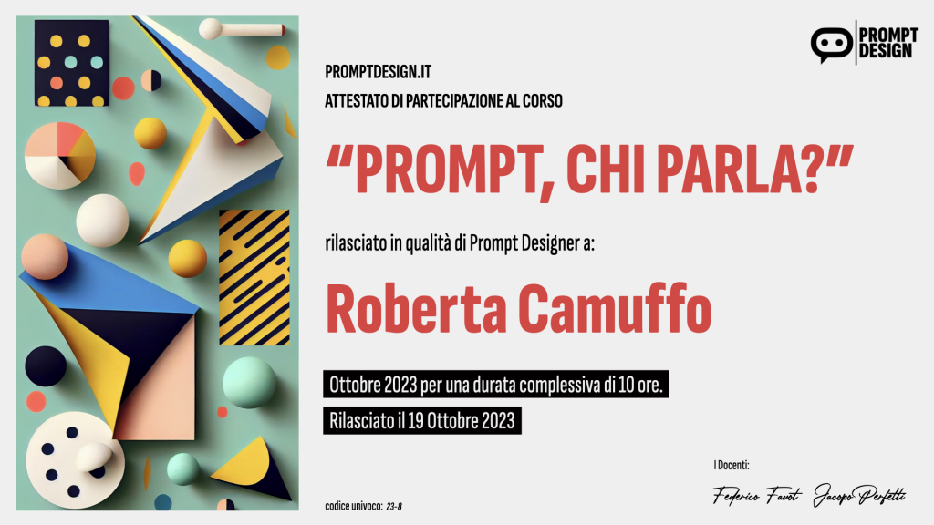 prompt designer Padova