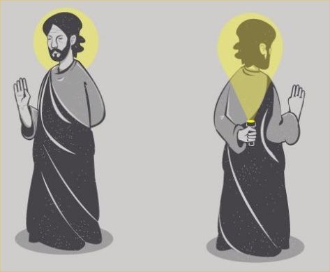 l'aureola dei dipinti medievali faceva subito pensare a persone buone