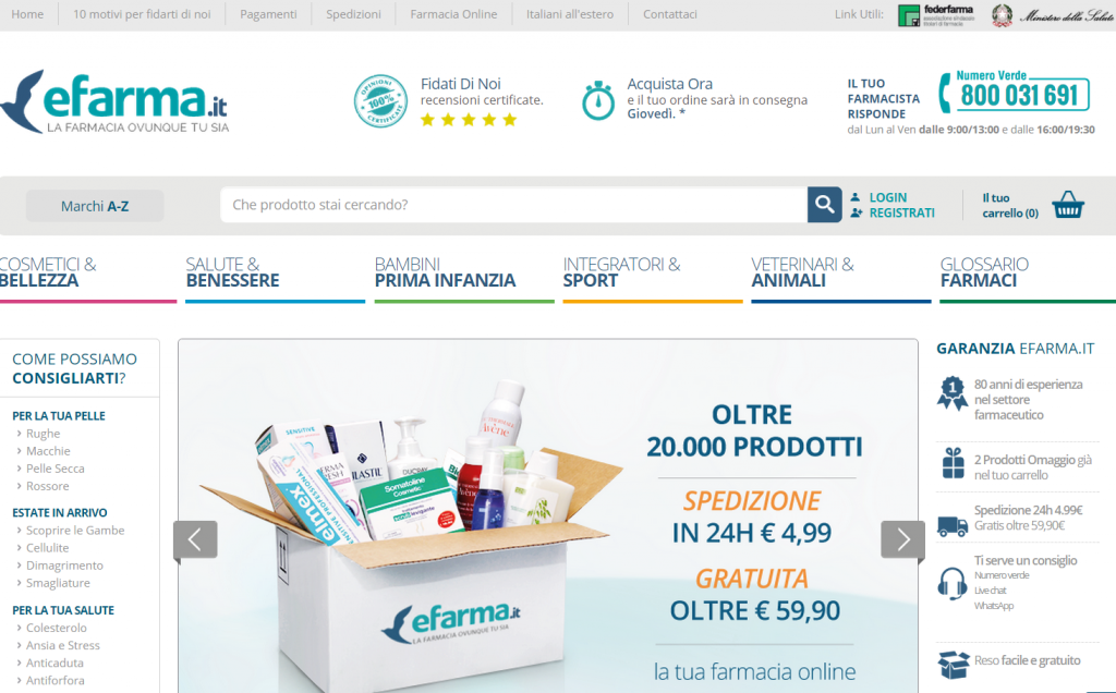valutare l'usabilità di un ecommerce farmaceutico