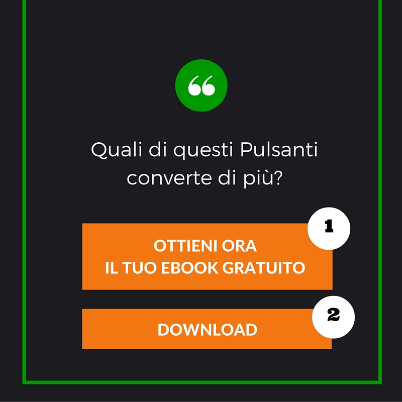 Quale pulsante è più efficace per una Call to Action e perchè?